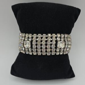 Albert Weiss Silver and Crystal Bracelet